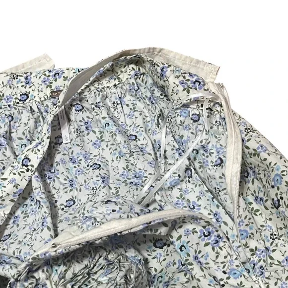 Free People Petunia Mini Dress Smocked Tea Combo Blue Size Large NWT‎ - Picture 14 of 16